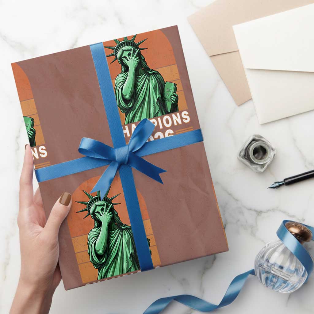 Vintage Statue Of Liberty Champions 2026 Wrapping Paper Roll New York Pride