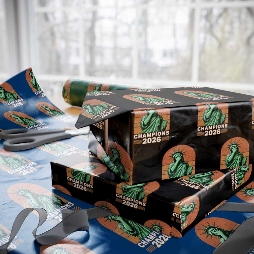 Vintage Statue Of Liberty Champions 2026 Wrapping Paper Roll New York Pride