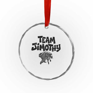 Vintage Team Jimothy the Raccoon Fan Club Crystal Glass Ornament Viral Seattle Trash Panda Lover Supporter
