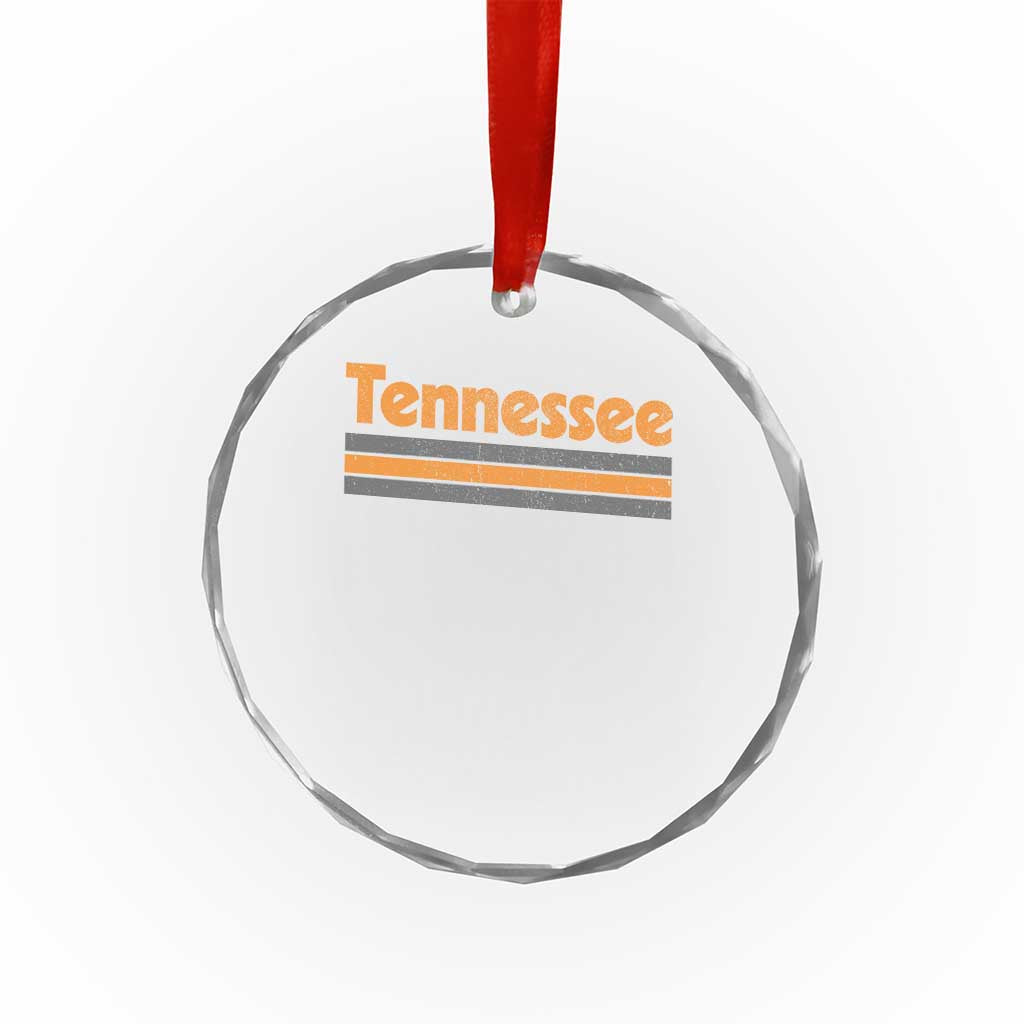 Vintage Tennessee Crystal Glass Ornament Retro Classic TN Orange Print Retro Three Stripe TS10 Print Your Wear