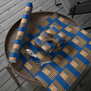 Vintage Tennessee Wrapping Paper Roll Retro Classic TN Orange Retro Baseball American US Flag