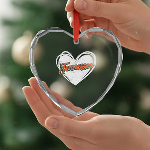 Vintage Tennessee Heart Crystal Glass Ornament Heart Graphic TN Orange US State TS10 Print Your Wear
