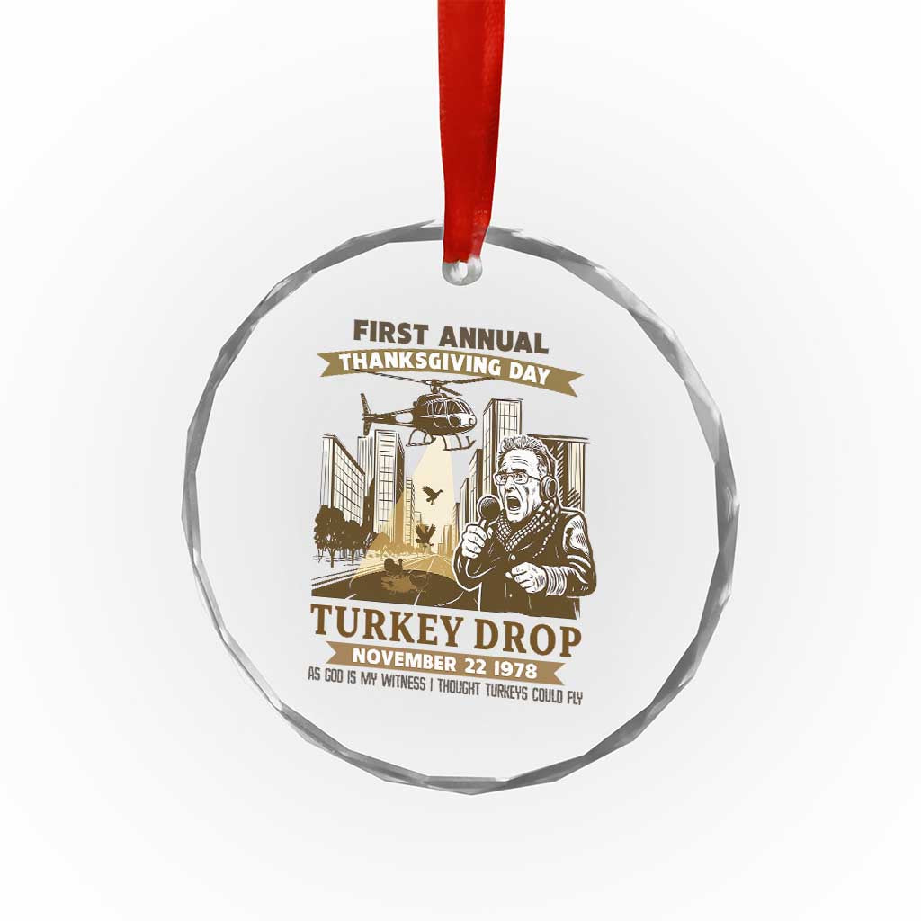 Vintage Thanksgiving Turkey Drop Crystal Glass Ornament Funny 1978 Helicopter Scene Classic TV Moment TS02 Print Your Wear