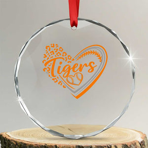 Vintage Tiger Crystal Glass Ornament Sports Fan Team Spirit Mascot Cute Leopard Heart TS10 Transparent Glass 3'' Circle Print Your Wear