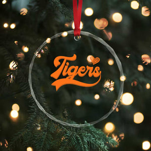 Vintage Tiger Crystal Glass Ornament Varsity Name Script Vintage Sports Jersey Style TS10 Print Your Wear