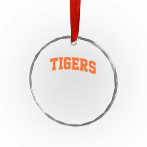 Vintage Tiger Crystal Glass Ornament Varsity Name Vintage Sports Jersey Style TS10 Print Your Wear