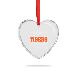 Vintage Tiger Heart Crystal Glass Ornament Last Name Vintage Sports Jersey Style TS10 Print Your Wear