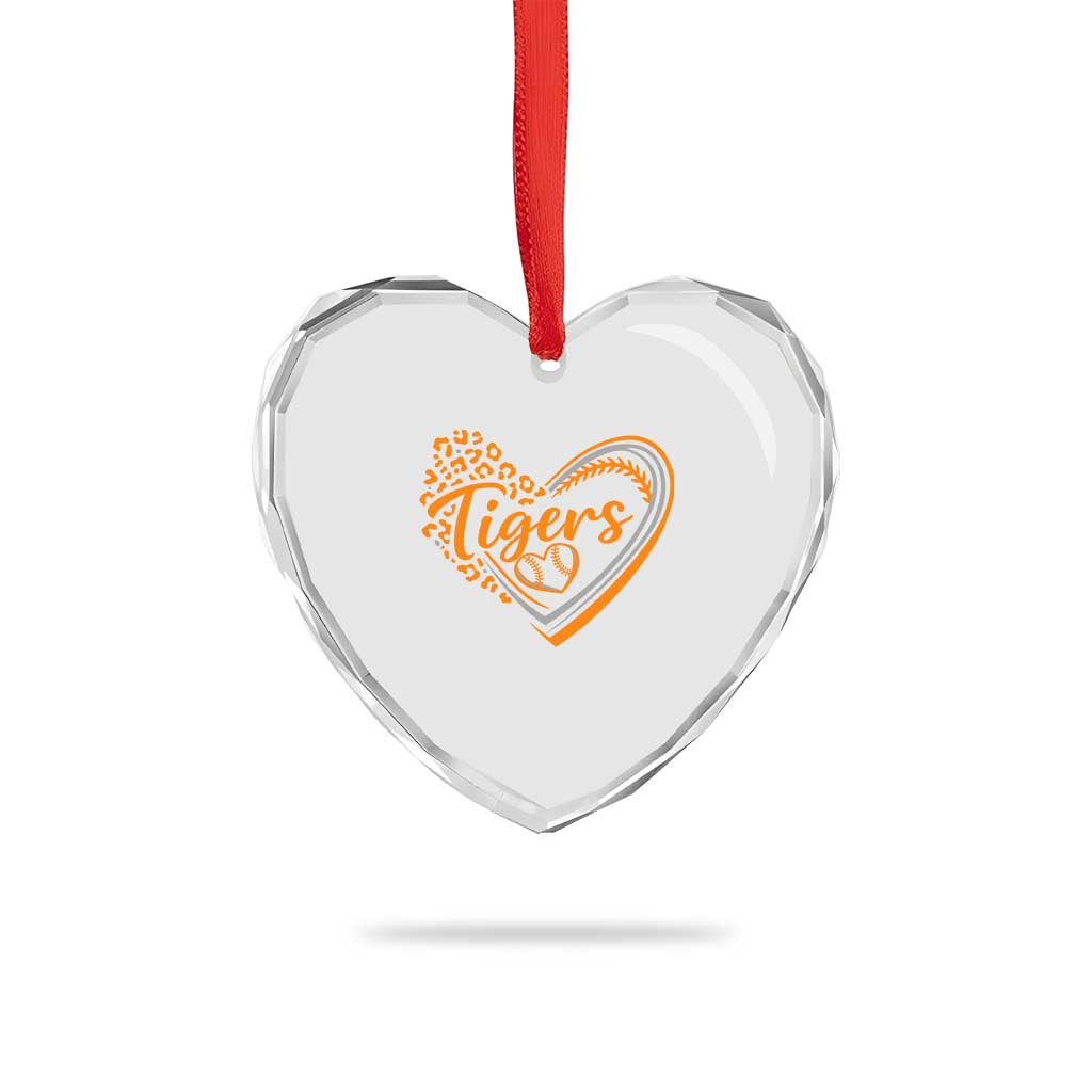 Vintage Tiger Heart Crystal Glass Ornament Sports Fan Team Spirit Mascot Cute Leopard Heart TS10 Print Your Wear