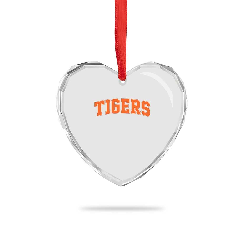 Vintage Tiger Heart Crystal Glass Ornament Varsity Name Vintage Sports Jersey Style TS10 Print Your Wear
