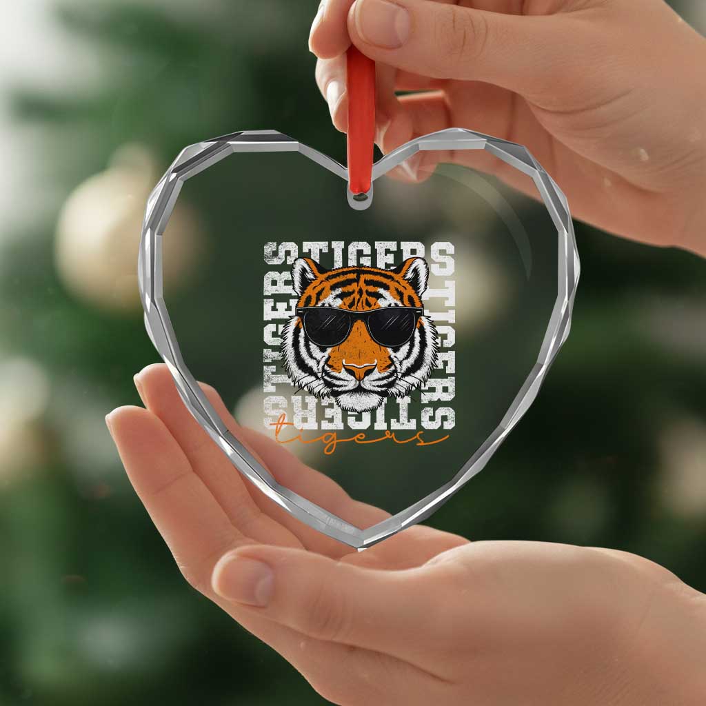 Vintage Tigers Heart Crystal Glass Ornament Vintage Sports Inspirational Athletic Name TS10 Print Your Wear
