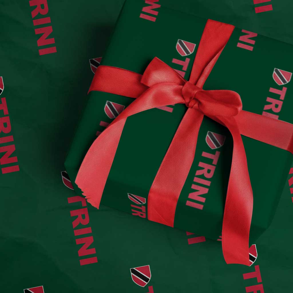 Vintage Trini Wrapping Paper Roll Trinidad and Tobago Flag Minimalist Patriotic Caribbean Pride TS10 Green Print Your Wear