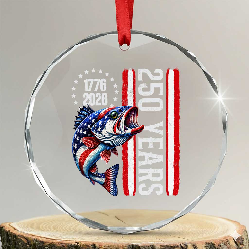 Vintage USA 250th Anniversary Crawfish Patriotic Gift Crystal Glass Ornament TS12 Transparent Glass 3'' Circle Print Your Wear