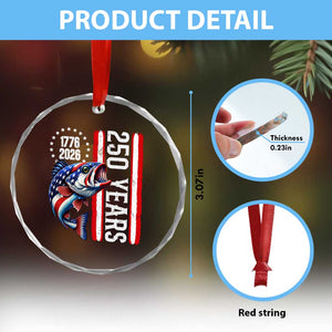 Vintage USA 250th Anniversary Crawfish Patriotic Gift Crystal Glass Ornament TS12 Print Your Wear