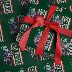 Vintage USA 250th Anniversary Crawfish Patriotic Gift Wrapping Paper Roll TS12 Green Print Your Wear