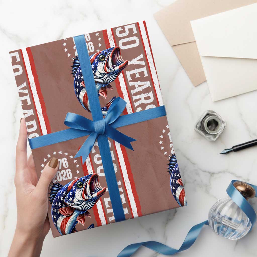 Vintage USA 250th Anniversary Crawfish Patriotic Gift Wrapping Paper Roll TS12 Mocha Print Your Wear