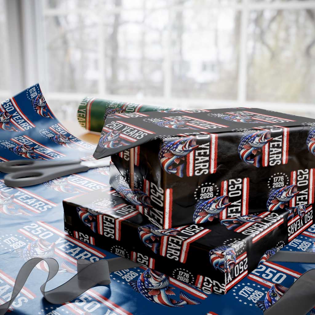 Vintage USA 250th Anniversary Crawfish Patriotic Gift Wrapping Paper Roll TS12 Black Print Your Wear