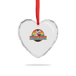 Vintage Valentines Dinosaur Heart Crystal Glass Ornament Funny Dino Meme Skibidi Rizzler TS10 Print Your Wear
