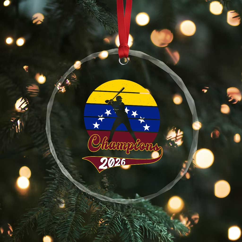 Vintage Venezuela 2026 Champions Crystal Glass Ornament Patriotic Baseball Pride Gift TS12 Print Your Wear