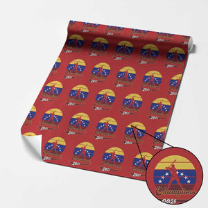 Vintage Venezuela 2026 Champions Wrapping Paper Roll Patriotic Baseball Pride Gift TS12 Red Print Your Wear