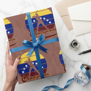 Vintage Venezuela 2026 Champions Wrapping Paper Roll Patriotic Baseball Pride Gift TS12 Mocha Print Your Wear
