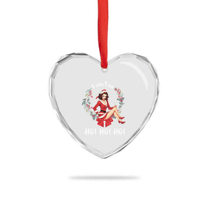 Vintage Xmas Heart Crystal Glass Ornament I Ain't No Ho Ho Ho Women TS09 Print Your Wear