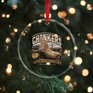 Viral Chonkers San Francisco Sea Lion Crystal Glass Ornament Retro Pier 39 Fisherman's Wharf Souvenir TS02 Print Your Wear