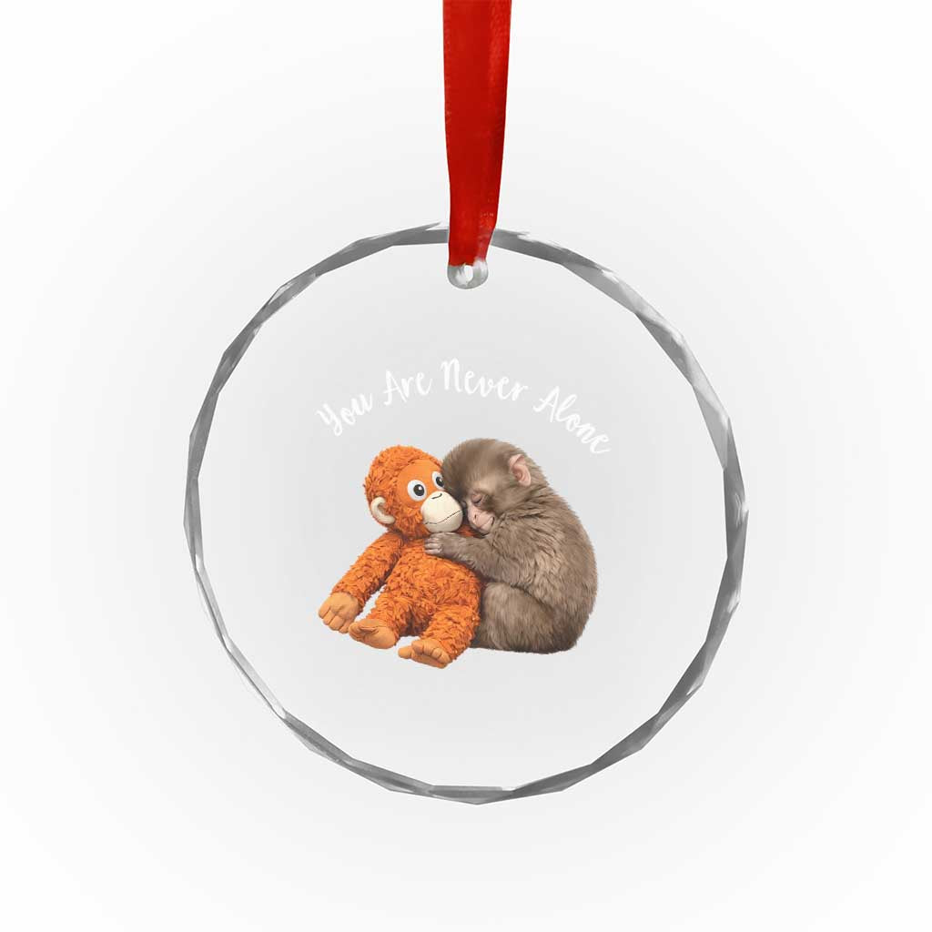 Viral Punch Monkey Crystal Glass Ornament Cute Baby Monkey With Plush Toy Animal Lovers TS10 Print Your Wear