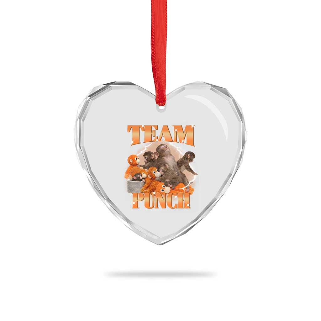 Viral Punch Monkey Heart Crystal Glass Ornament Cute Baby Monkey With Plush Toy Meme TS14 Print Your Wear