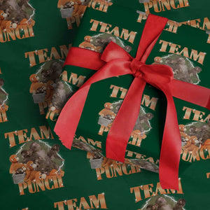 Viral Punch Monkey Wrapping Paper Roll Cute Baby Monkey With Plush Toy Meme TS14 Green Print Your Wear