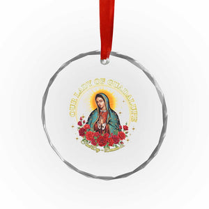 Virgen De Guadalupe Catholic Crystal Glass Ornament Our Lady Of Guadalupe TS14 Print Your Wear