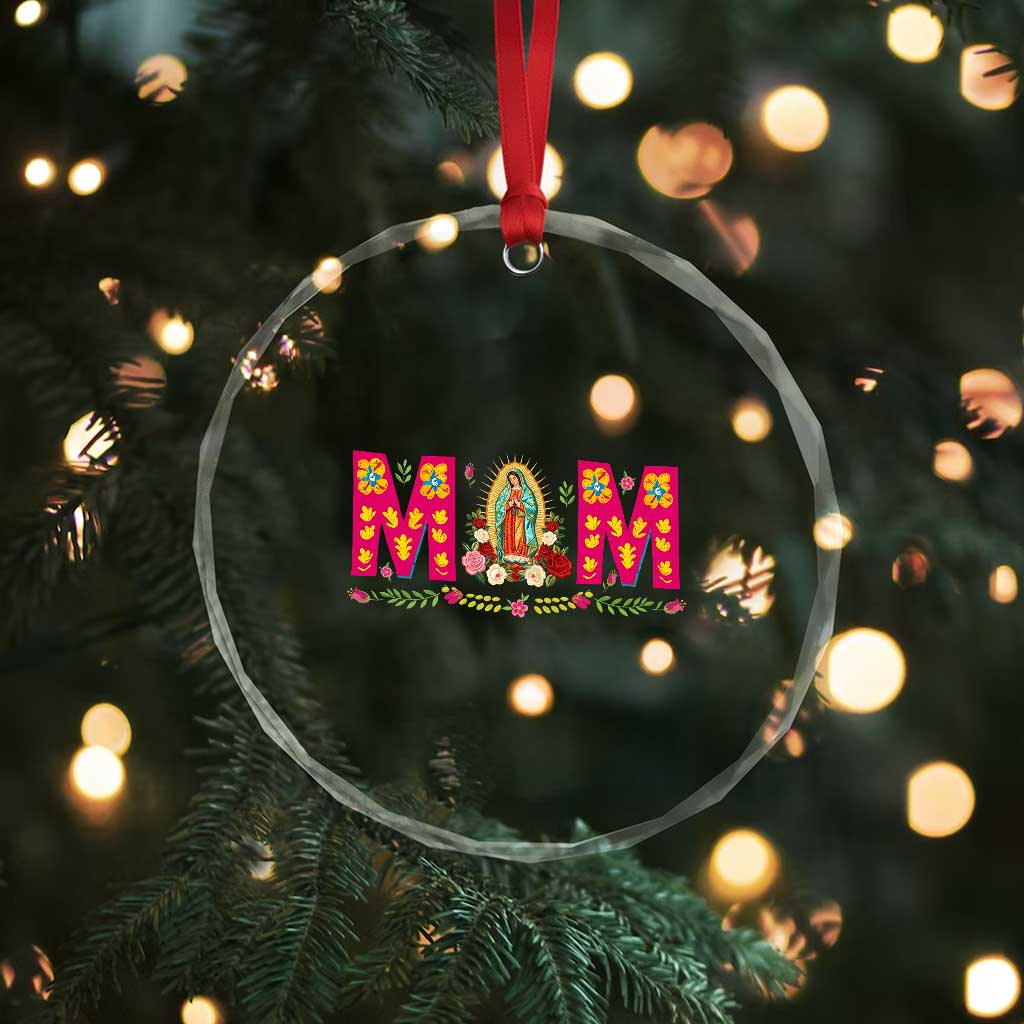 Virgen de Guadalupe Crystal Glass Ornament Mexican Heritage Mom Mother’s Day Gift TS14 Print Your Wear