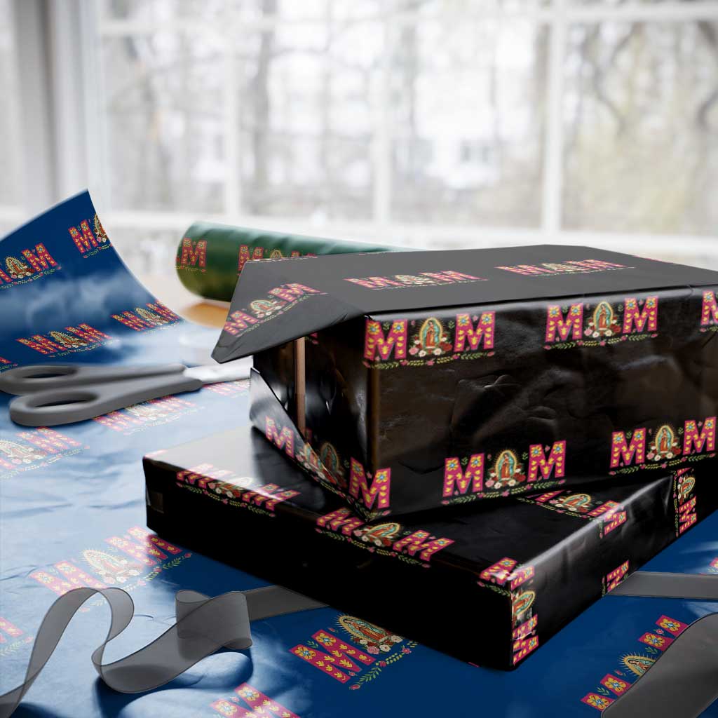 Virgen de Guadalupe Wrapping Paper Roll Mexican Heritage Mom Mother’s Day Gift TS14 Black Print Your Wear
