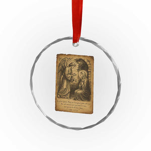Virgin Mary Crystal Glass Ornament Angel Gabriel Luke 1:30 Christian TS14 Print Your Wear