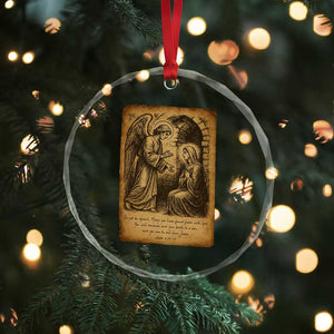 Virgin Mary Crystal Glass Ornament Angel Gabriel Luke 1:30 Christian TS14 Print Your Wear
