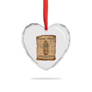 Virgin Mary Heart Crystal Glass Ornament Our Lady Virgen De Guadalupe TS14 Print Your Wear