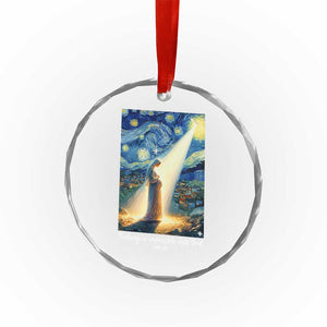 Virgin Mary Starry Night Crystal Glass Ornament Luke 2:11 Christian Faith TS14 Print Your Wear