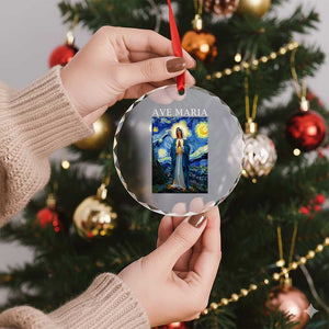 Virgin Mary Starry Night Crystal Glass Ornament Mother of Christ Catholic TS14 Print Your Wear