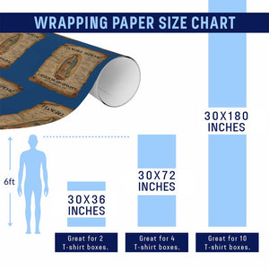 Virgin Mary Wrapping Paper Roll Our Lady Virgen De Guadalupe TS14 Print Your Wear