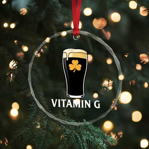 Vitamin G Funny Irish Stout Beer Crystal Glass Ornament St. Patrick’s Day Drinking Humor TS02 Print Your Wear