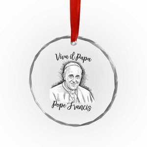 Viva il Papa Pope Francis Crystal Glass Ornament Thank You Papa Catholic Tribute TS02 Print Your Wear