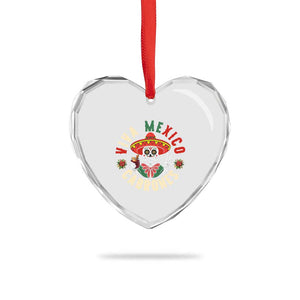 Viva Mexico Cabrones Heart Crystal Glass Ornament Mexican Skull Christmas TS14 Print Your Wear