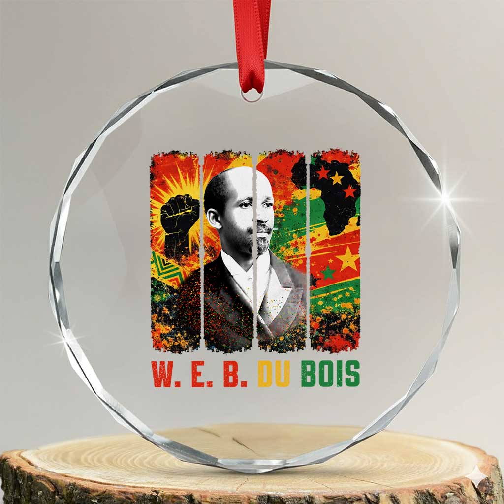 W E B Du Bois Crystal Glass Ornament Civil Rights Leader Gift TS12 Transparent Glass 3'' Circle Print Your Wear