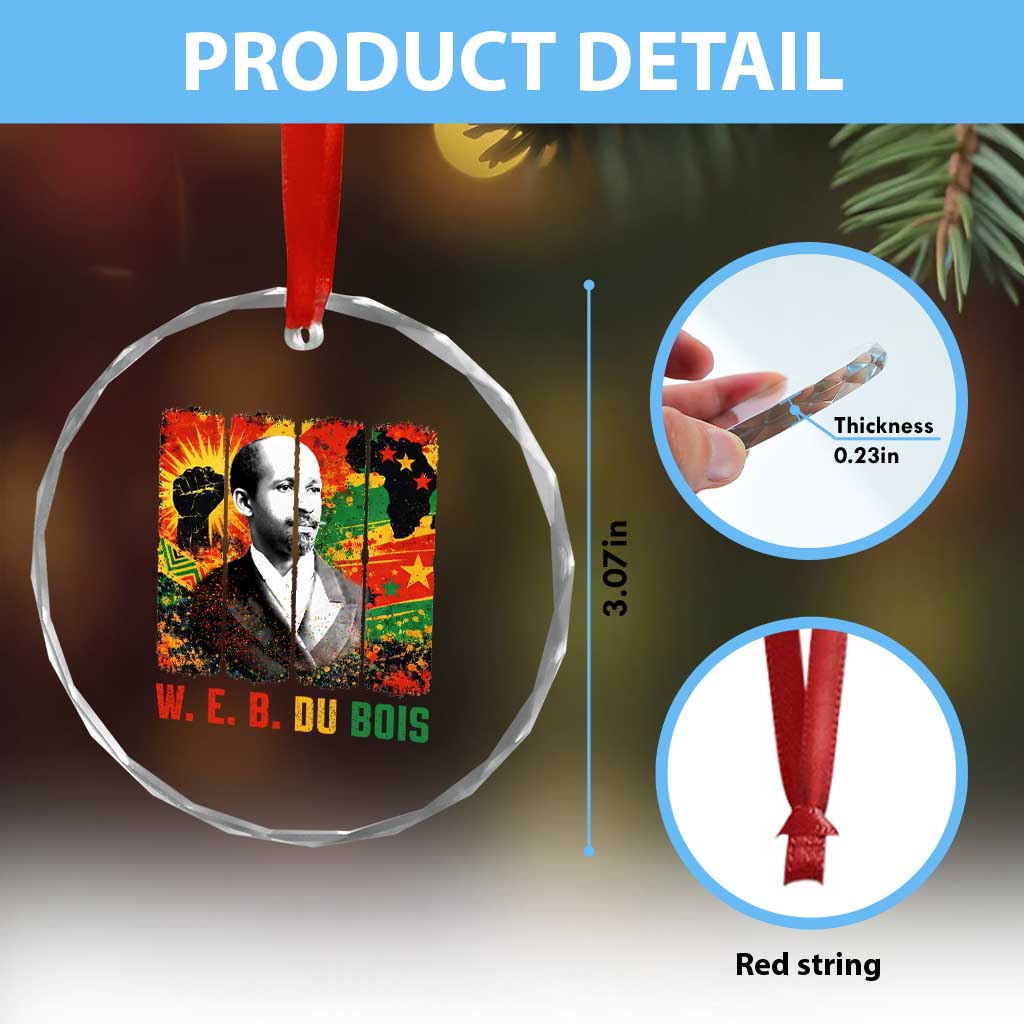 W E B Du Bois Crystal Glass Ornament Civil Rights Leader Gift TS12 Print Your Wear