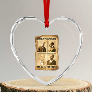 W E B Du Bois Heart Crystal Glass Ornament African American History Gift TS12 Transparent Glass 3'' Heart Print Your Wear