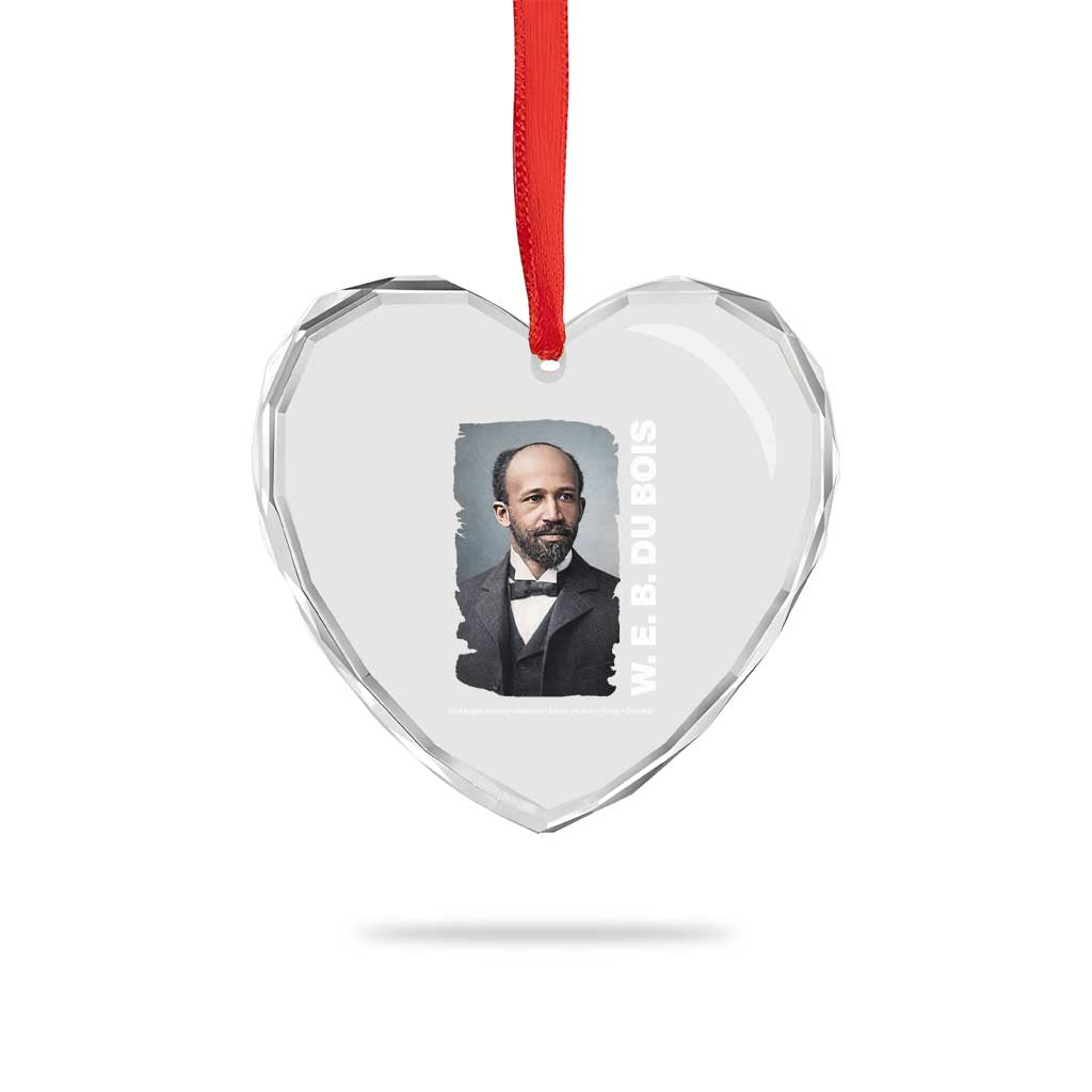 W E B Du Bois Heart Crystal Glass Ornament Black Thought Leader And Intellectual Legacy TS12 Print Your Wear