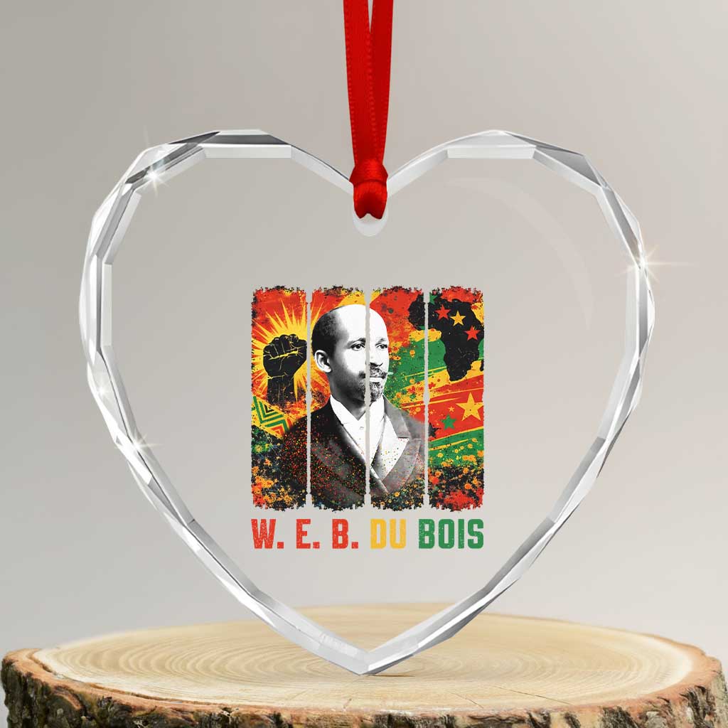 W E B Du Bois Heart Crystal Glass Ornament Civil Rights Leader Gift TS12 Transparent Glass 3'' Heart Print Your Wear