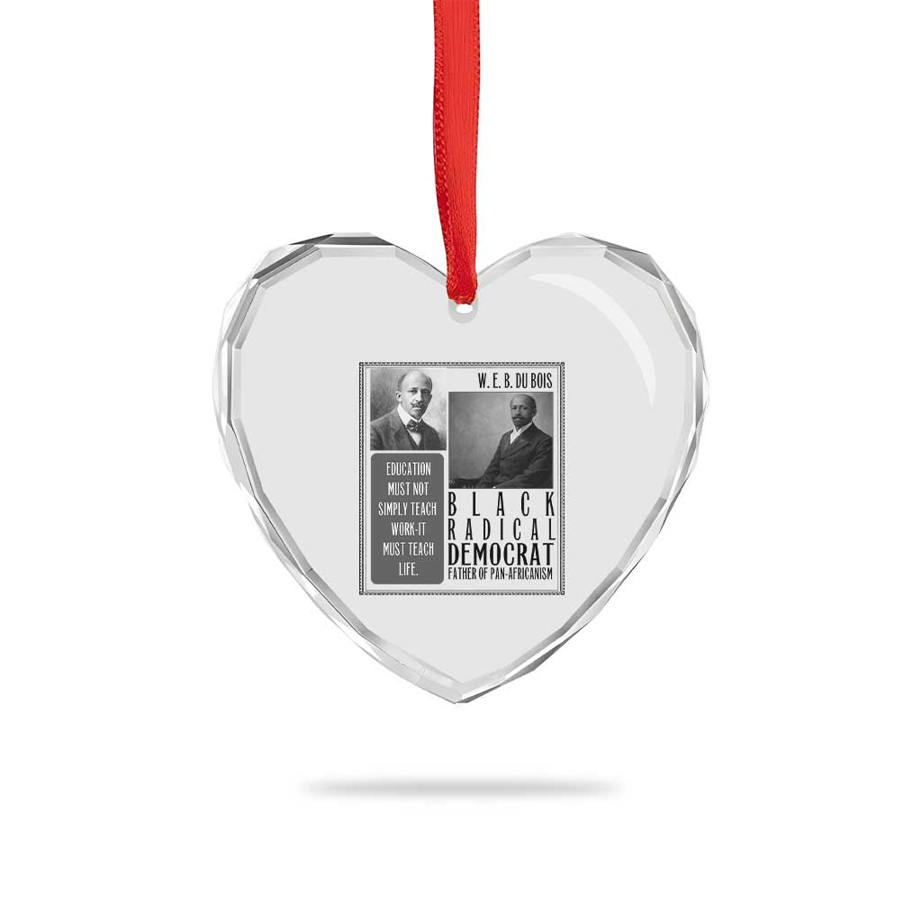 W E B Du Bois Heart Crystal Glass Ornament Pan Africanism Intellectual Leader TS12 Print Your Wear