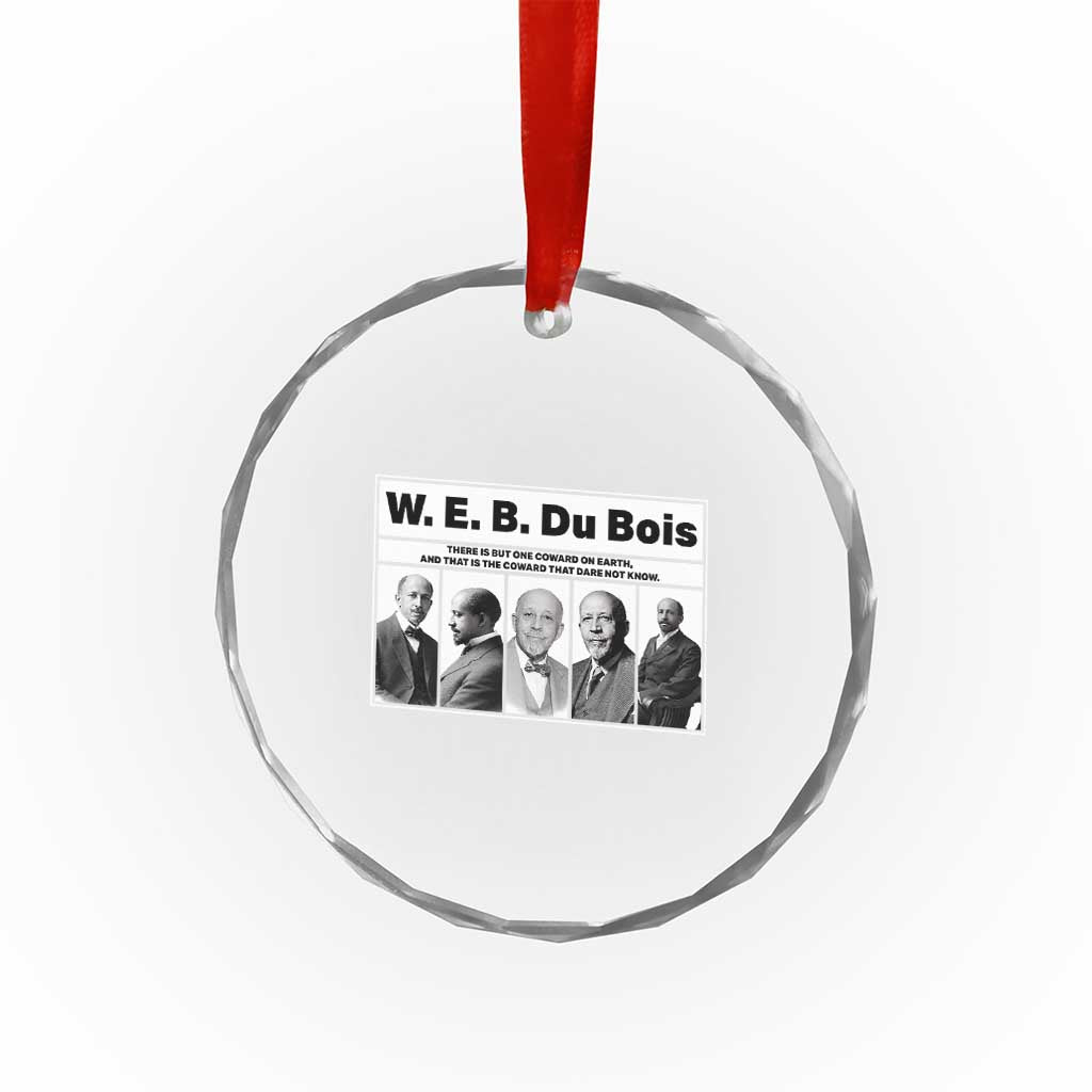 W E B Du Bois Quote Crystal Glass Ornament There Is But One Coward On Earth TS12 Print Your Wear