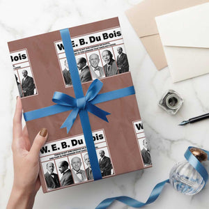 W E B Du Bois Quote Wrapping Paper Roll There Is But One Coward On Earth TS12 Mocha Print Your Wear