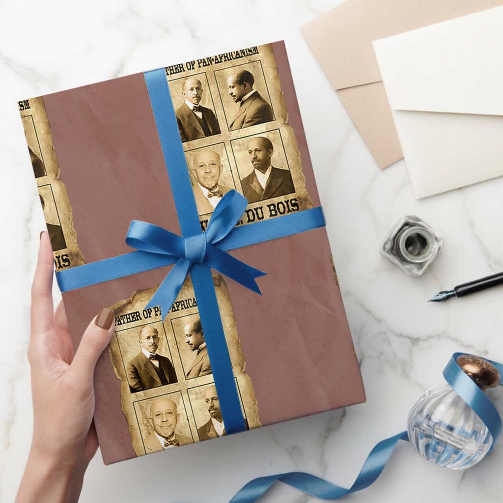 W E B Du Bois Wrapping Paper Roll African American History Gift TS12 Mocha Print Your Wear